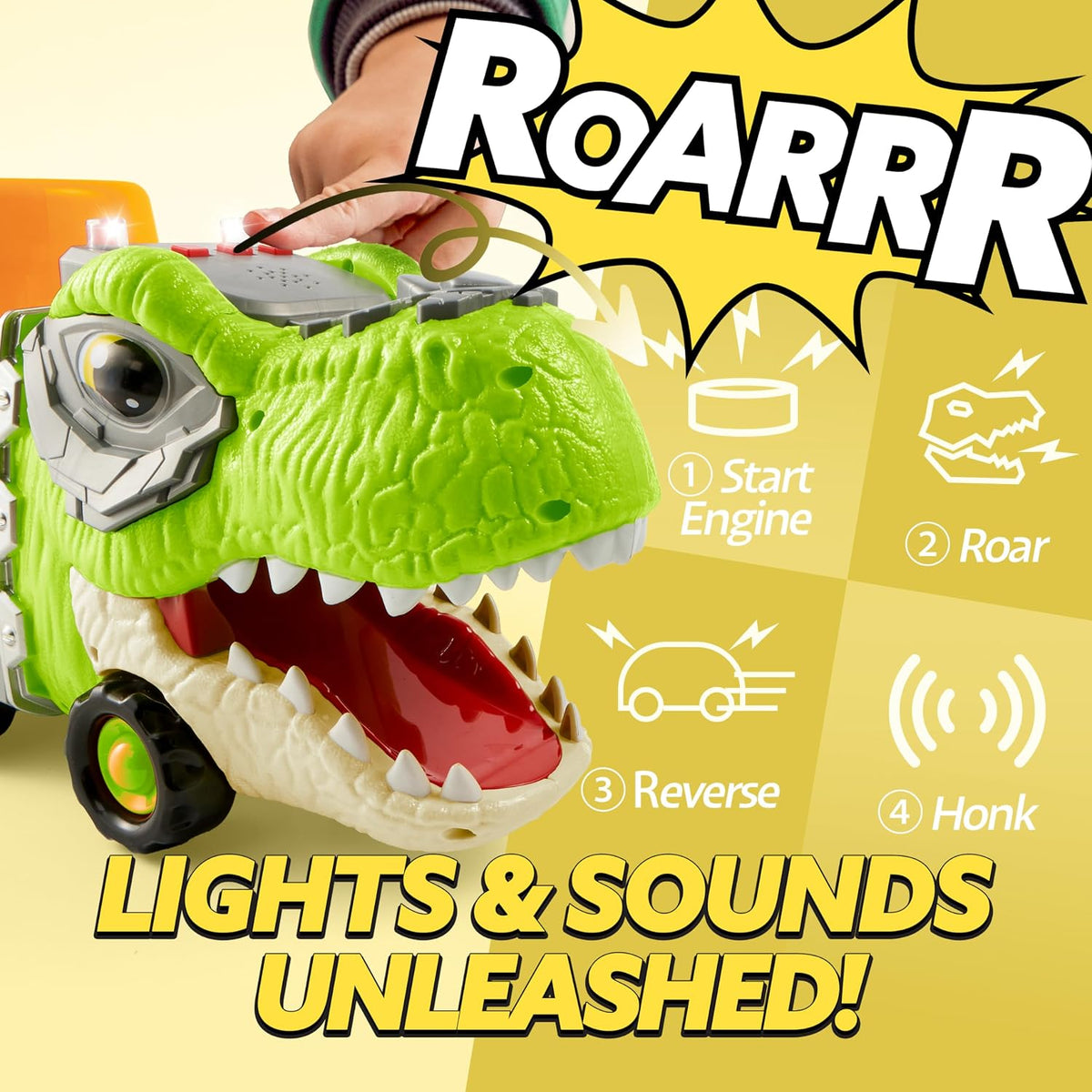 Dinosaur Carrier Truck 16561 – 6 Mini Dinosaur Cars