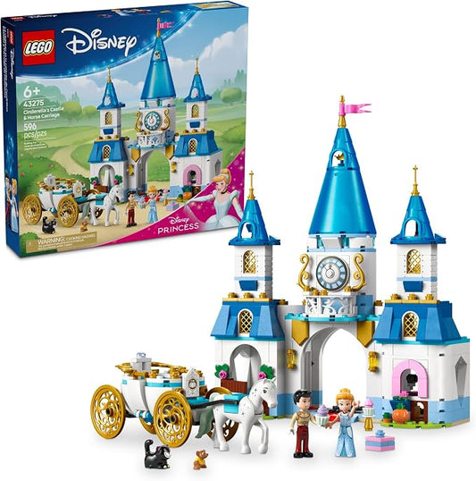 LEGO Disney Cinderella’s Castle & Horse Carriage 43275 | 596 Pieces