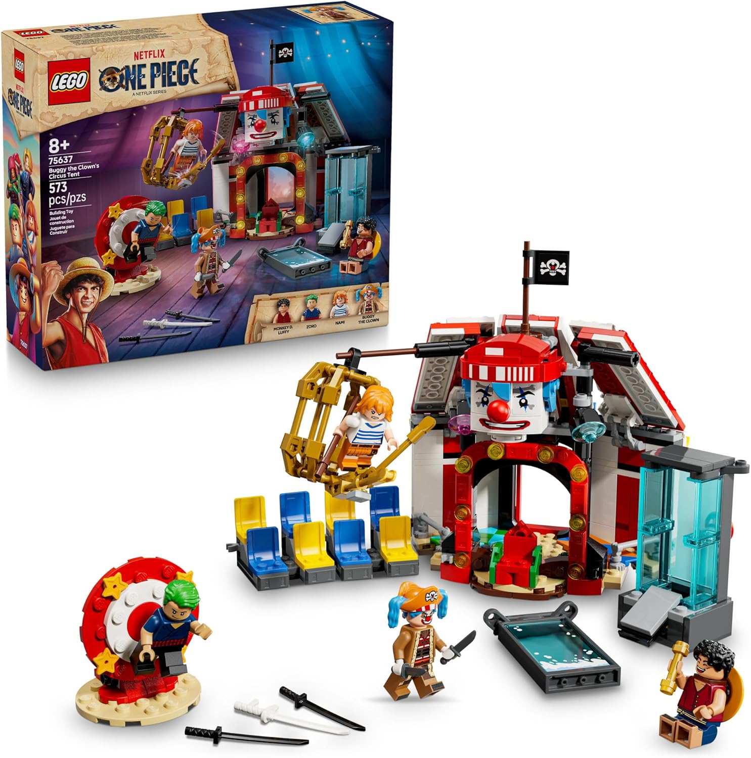 LEGO One Piece Buggy the Clown’s Circus Tent 75637 – 573 Pieces