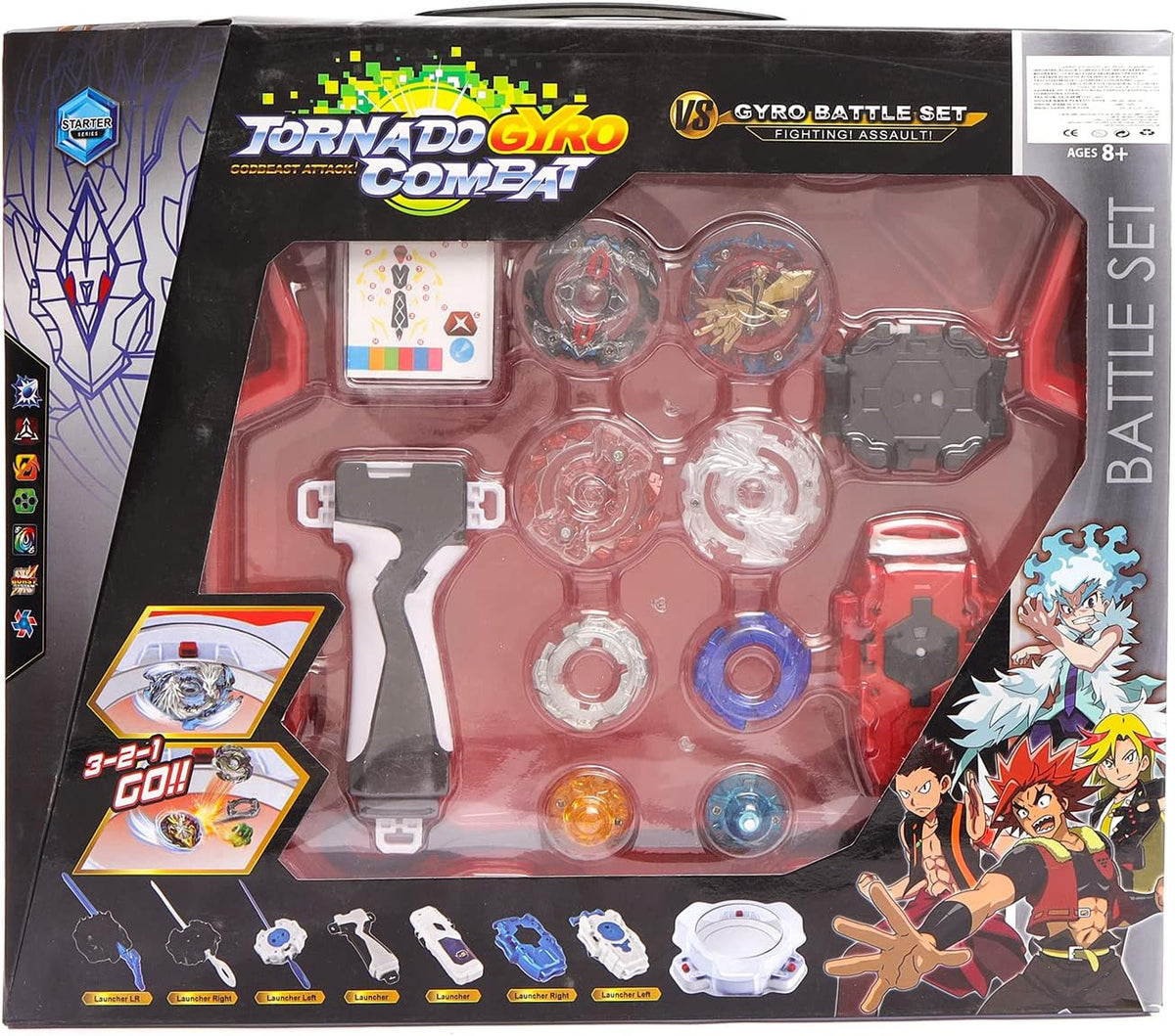 Tornado Gyro Combat Beyblade Set