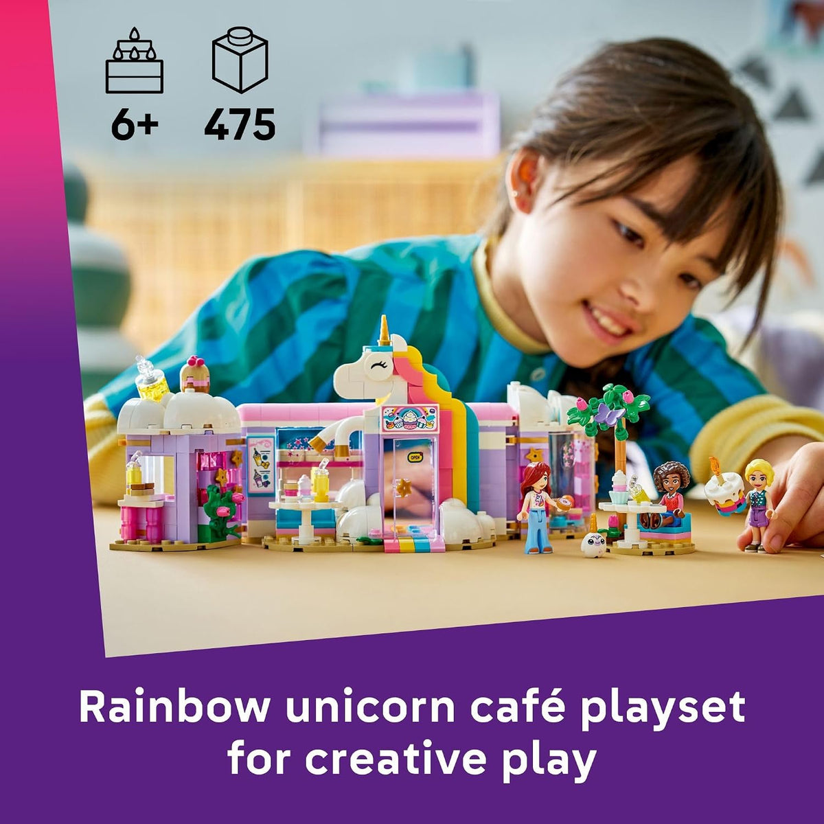 LEGO Friends Unicorn Dream Café 42684 – Café Building Set, 475 Pieces