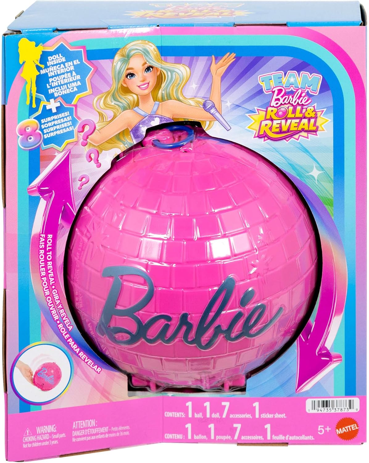 Barbie Roll & Reveal Pop Star Doll JMK19 – Music Career Surprise