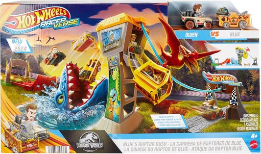 Hot Wheels RacerVerse Jurassic World Blue’s Raptor Rush HTP12