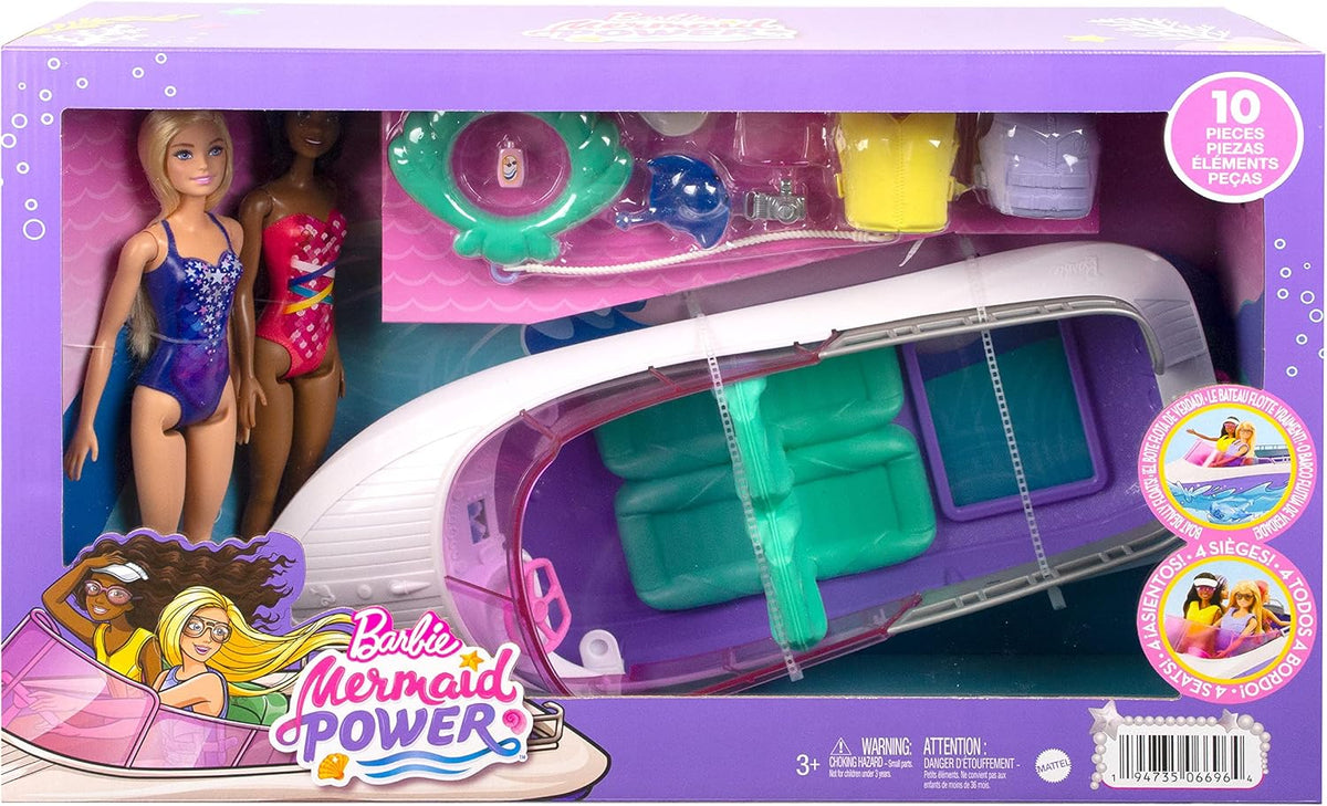 Barbie Mermaid Power Boat HHG60 – 2 Dolls & Floating Boat