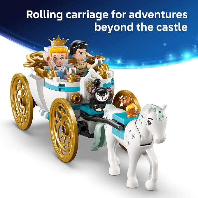 LEGO Disney Cinderella’s Castle & Horse Carriage 43275 | 596 Pieces