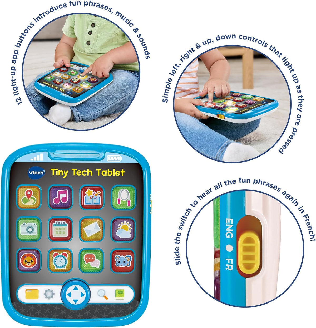 VTech Tiny Tech Tablet – Interactive Learning Toy