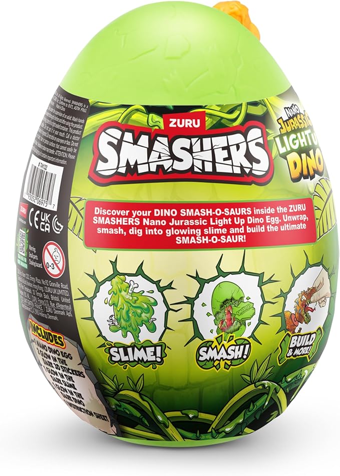 ZURU Smashers Nano Jurassic Light Up Dino Egg 74132