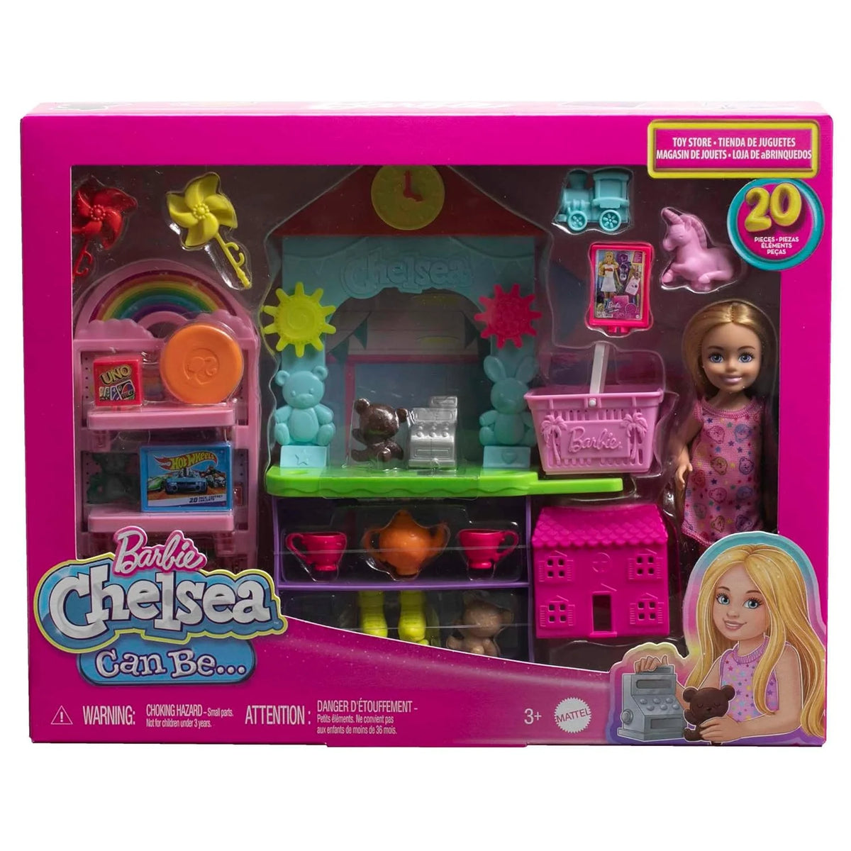 Barbie Chelsea Toy Store Playset HNY59 – Doll & 15+ Accessories