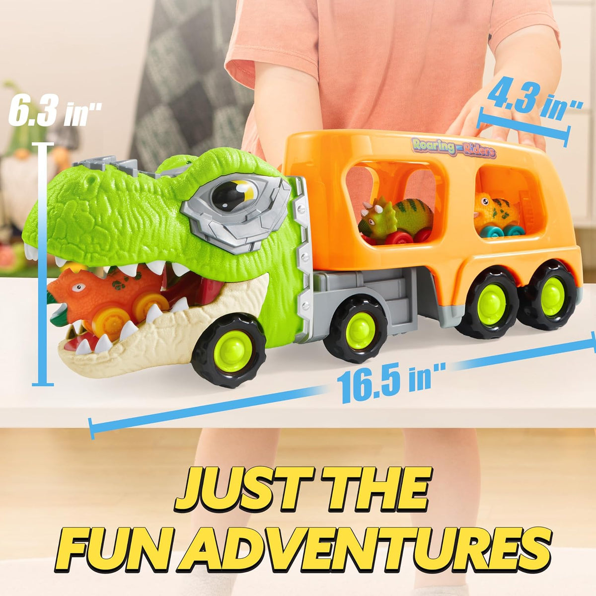 Dinosaur Carrier Truck 16561 – 6 Mini Dinosaur Cars