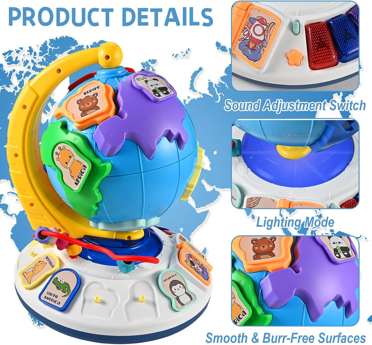 5-in-1 Interactive Light-Up Globe