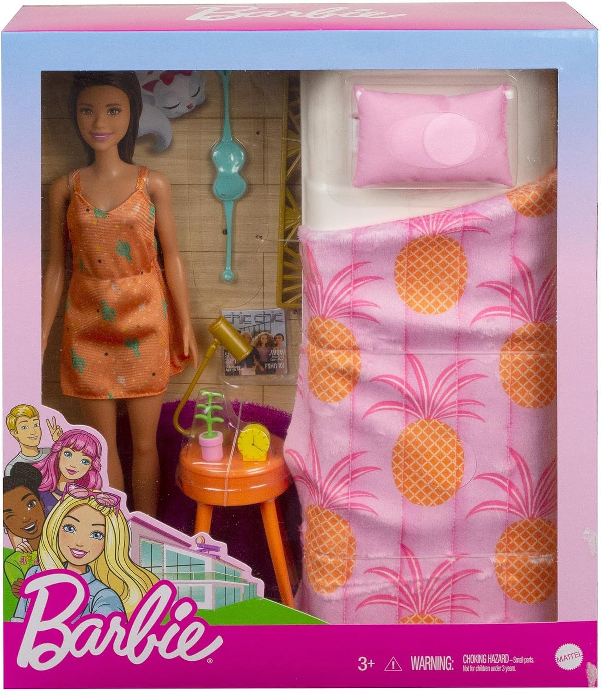 Barbie Doll & Bedroom Playset GRG86 – Barbie Bedroom Furniture Set