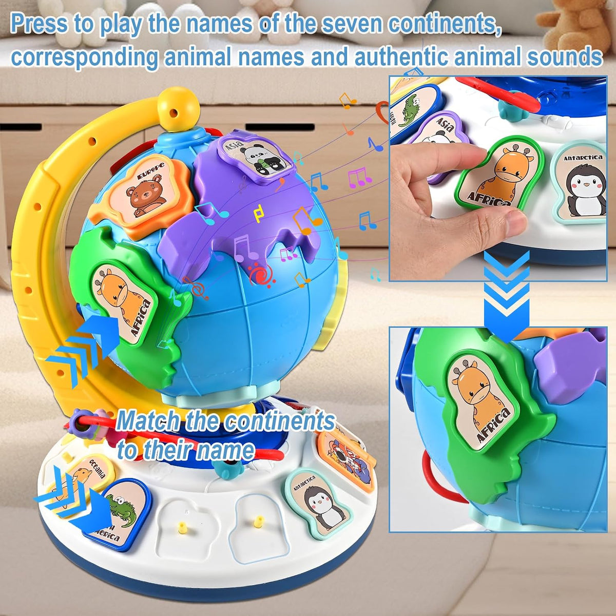5-in-1 Interactive Light-Up Globe
