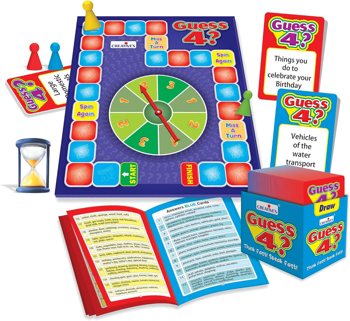 Creative’s Guess 4? Vocabulary Building Board Game 9873