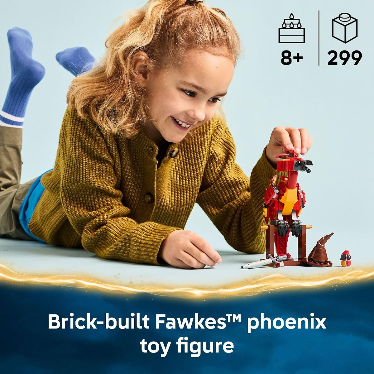 LEGO Harry Potter Fawkes: Dumbledore’s Phoenix 76448 – Buildable Phoenix, 299 Pieces