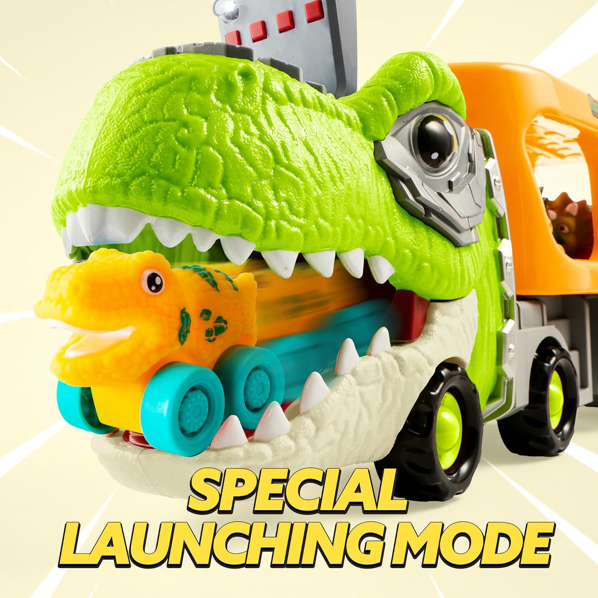 Dinosaur Carrier Truck 16561 – 6 Mini Dinosaur Cars