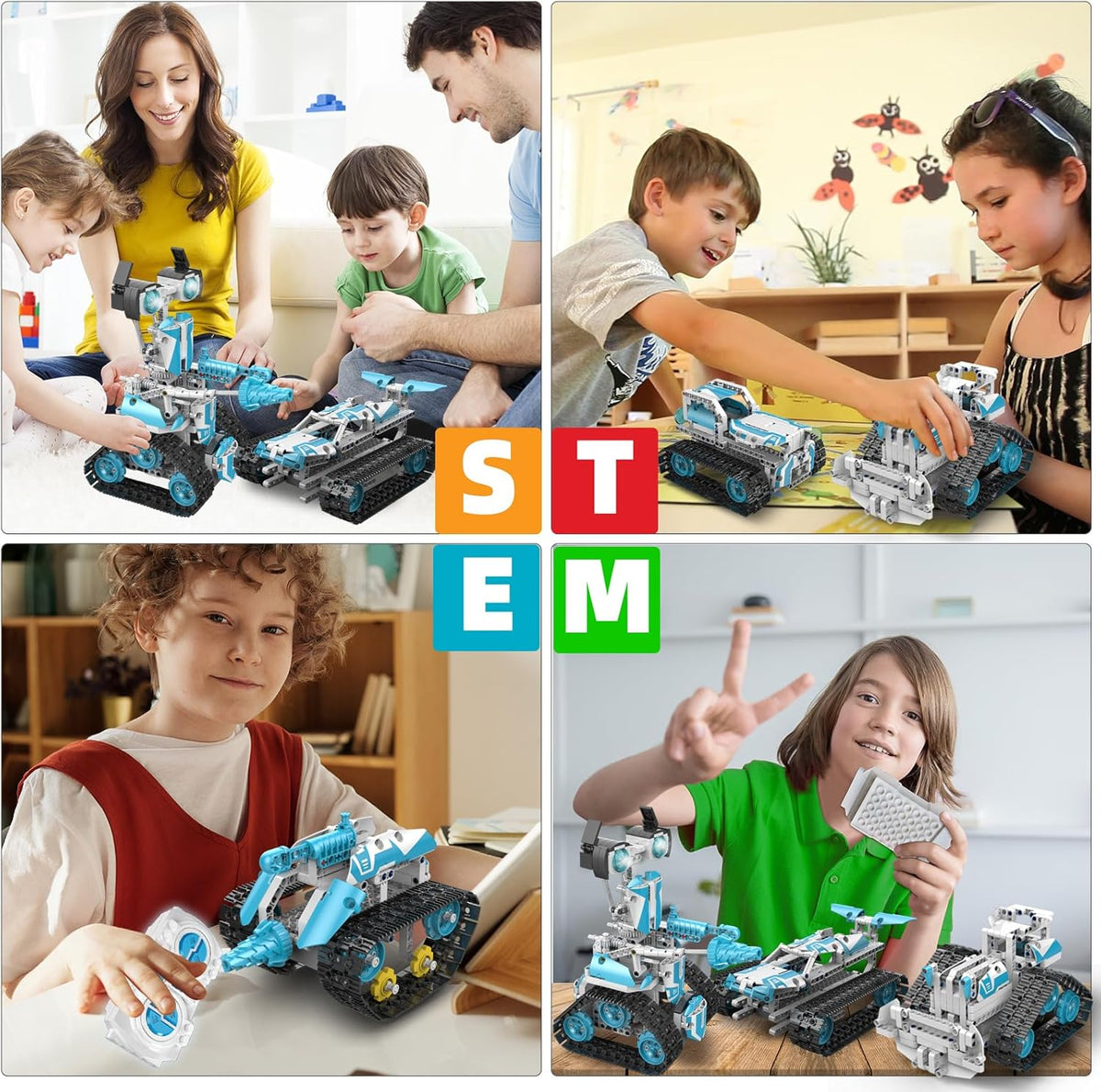 Building Blocks Robots Pro 5-in-1 Set with Remote Control and App remote 720pcs