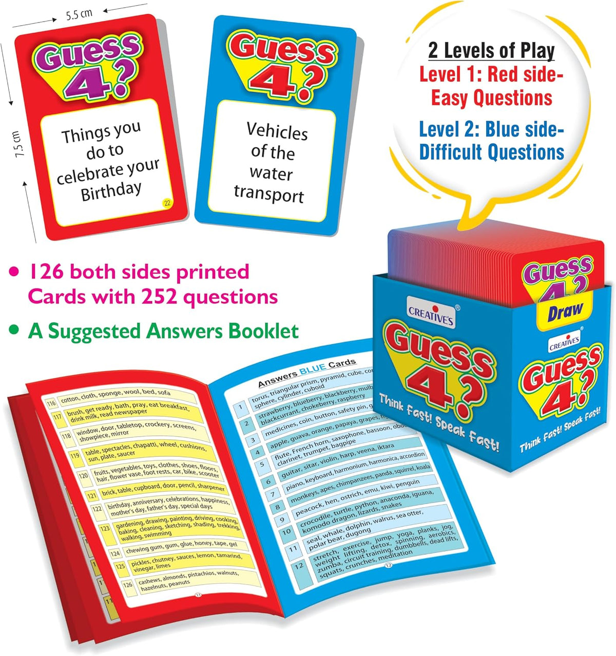 Creative’s Guess 4? Vocabulary Building Board Game 9873