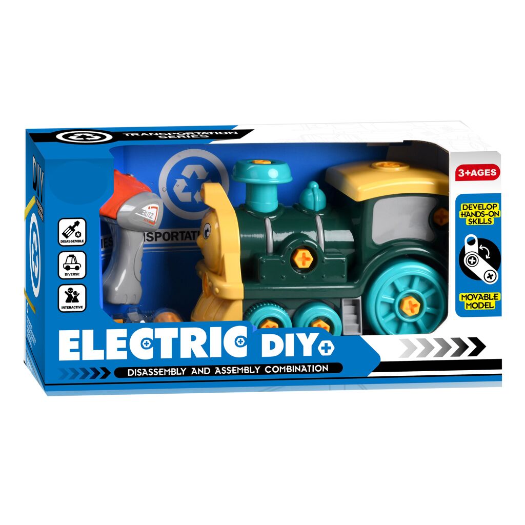 Take Apart train with Electric Drill – Construction Building Toy