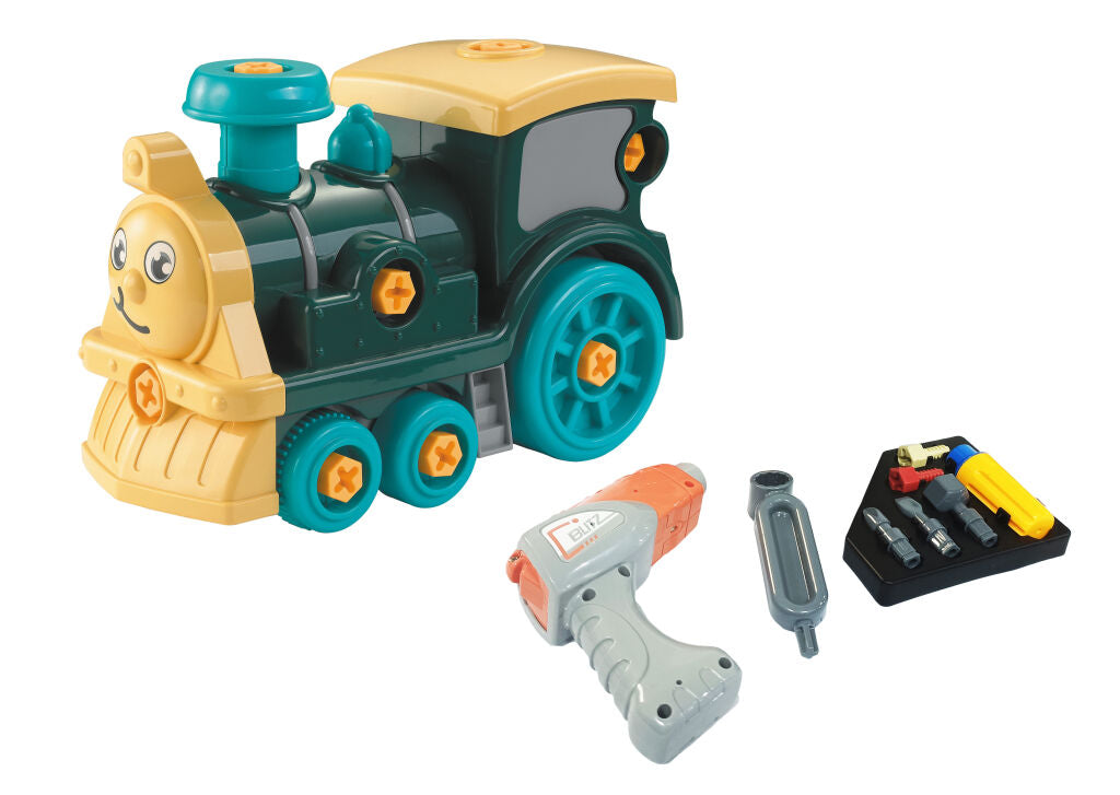 Take Apart train with Electric Drill – Construction Building Toy