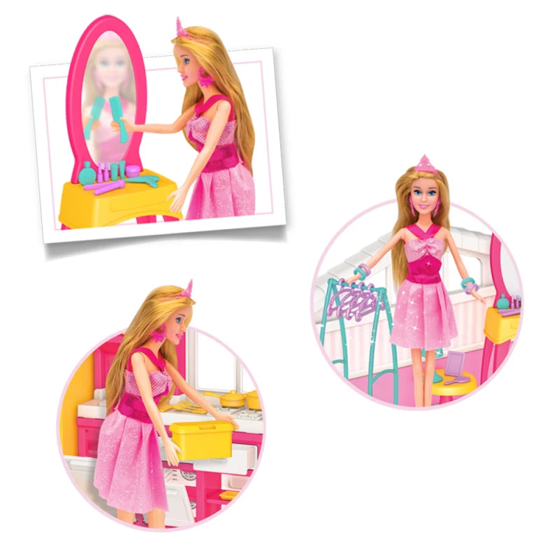 Dede Linda’s 2-Storey Dollhouse – House Playset