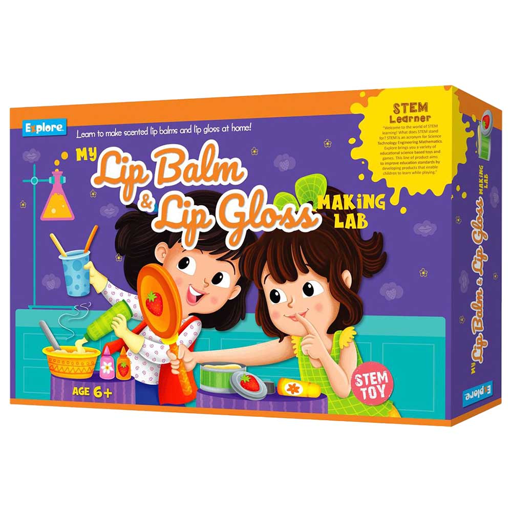 Eksploe My Lip Balm & Lip Gloss – DIY STEM Lip Care Making Kit for Kids