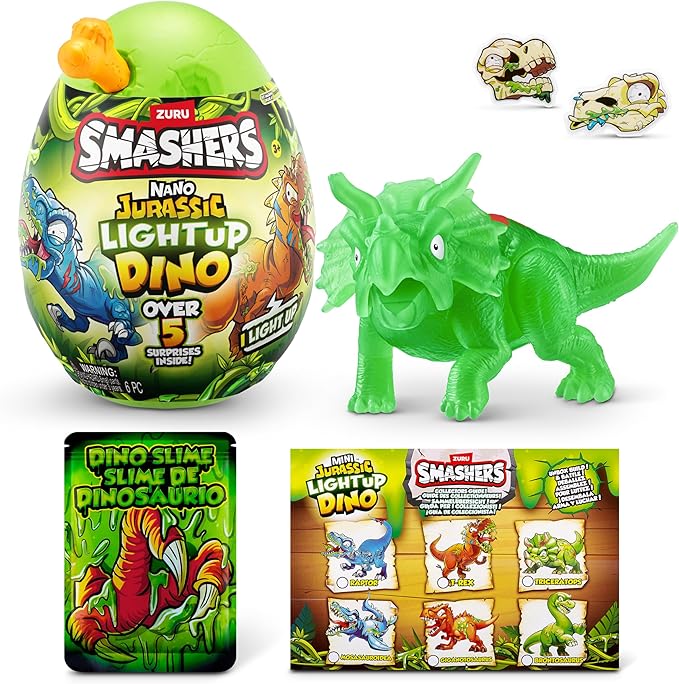 ZURU Smashers Nano Jurassic Light Up Dino Egg 74132