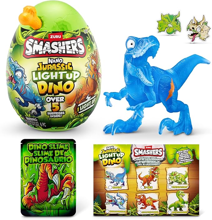 ZURU Smashers Nano Jurassic Light Up Dino Egg 74132