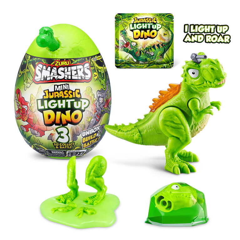 ZURU Smashers Mini Jurassic Light Up Dino Egg 74107