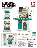 Kids Kitchen Set with Light & Music – 89 Pieces
