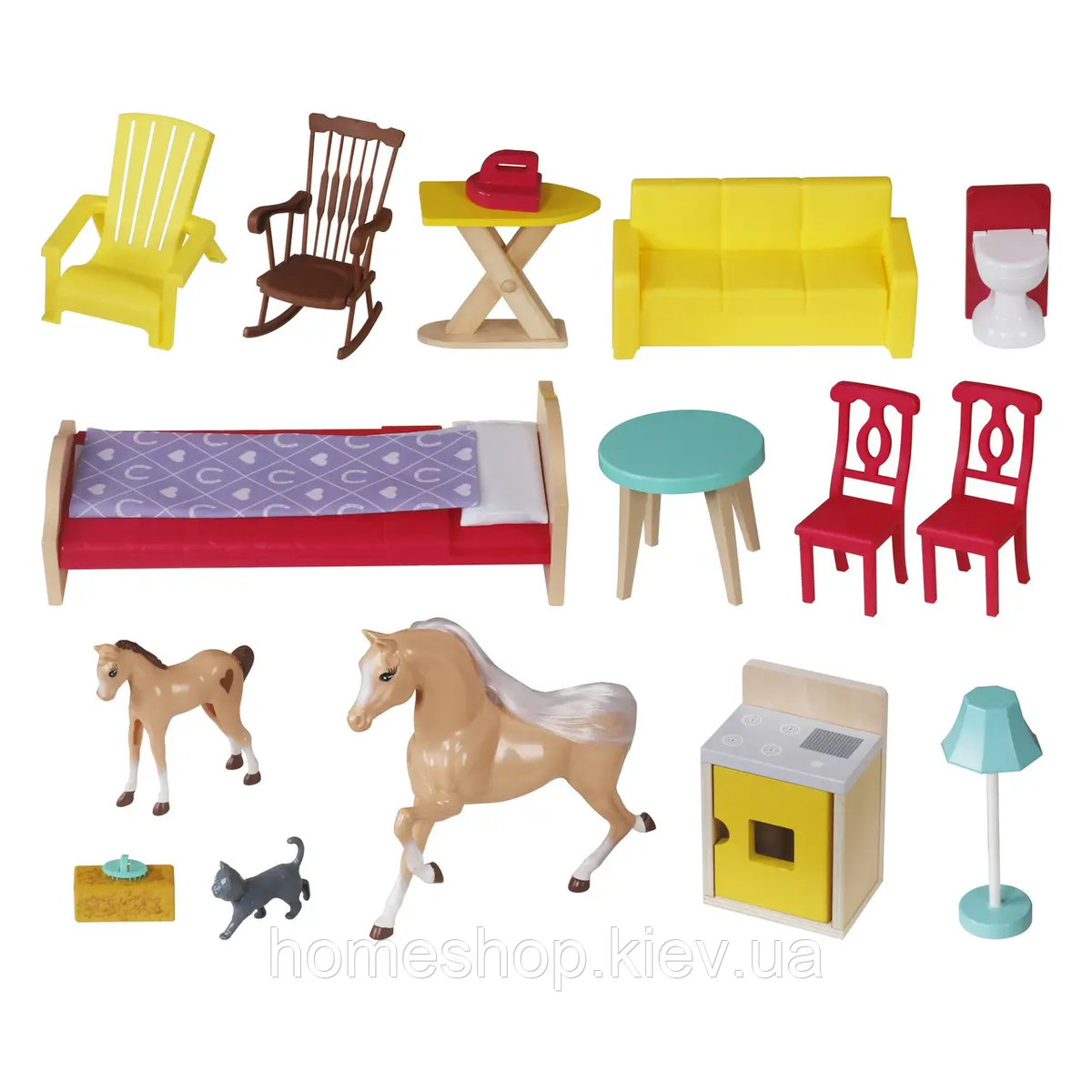 Wooden dollhouse with furniture Barbie Aurelia + sound and light effects