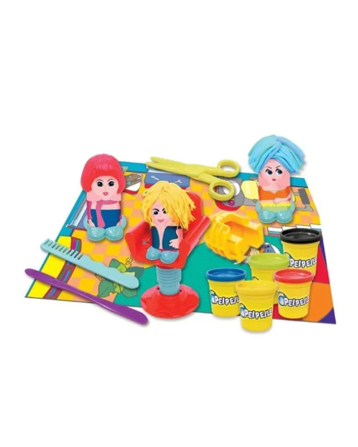 Modeling Clay Hair Salon Playset CN0018 – 5 Colors & 4 Figures
