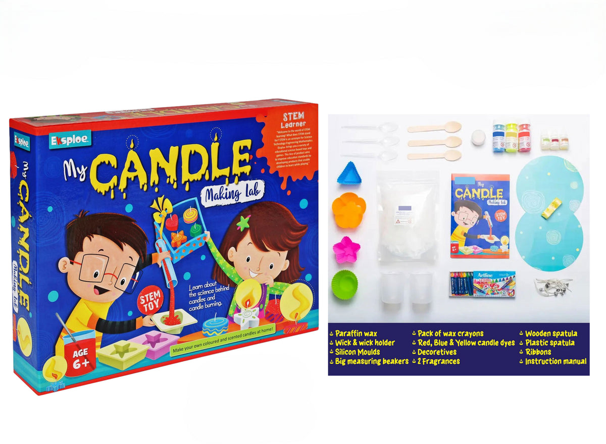 Eksploe My Candle Making Lab 13017 – DIY STEM Candle Making Kit for Kids