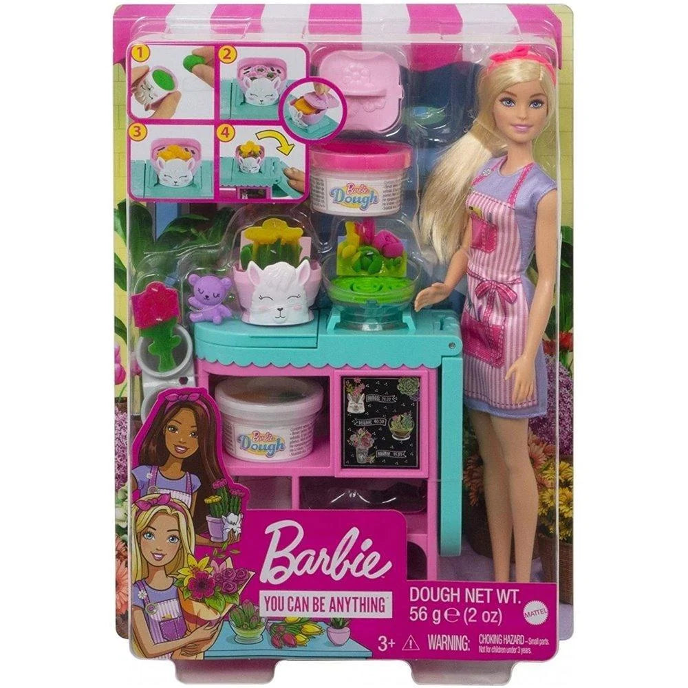 Barbie Flower Shop Playset with Doll – Flower-Making Station & Accessories | GTN58