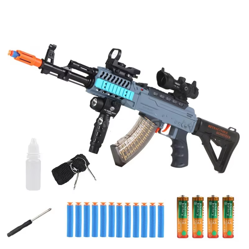 Hang Wing AK47 Special Force Set – Electric Soft-Shot Blaster with Light, Sound & Smoke Effect (65cm)