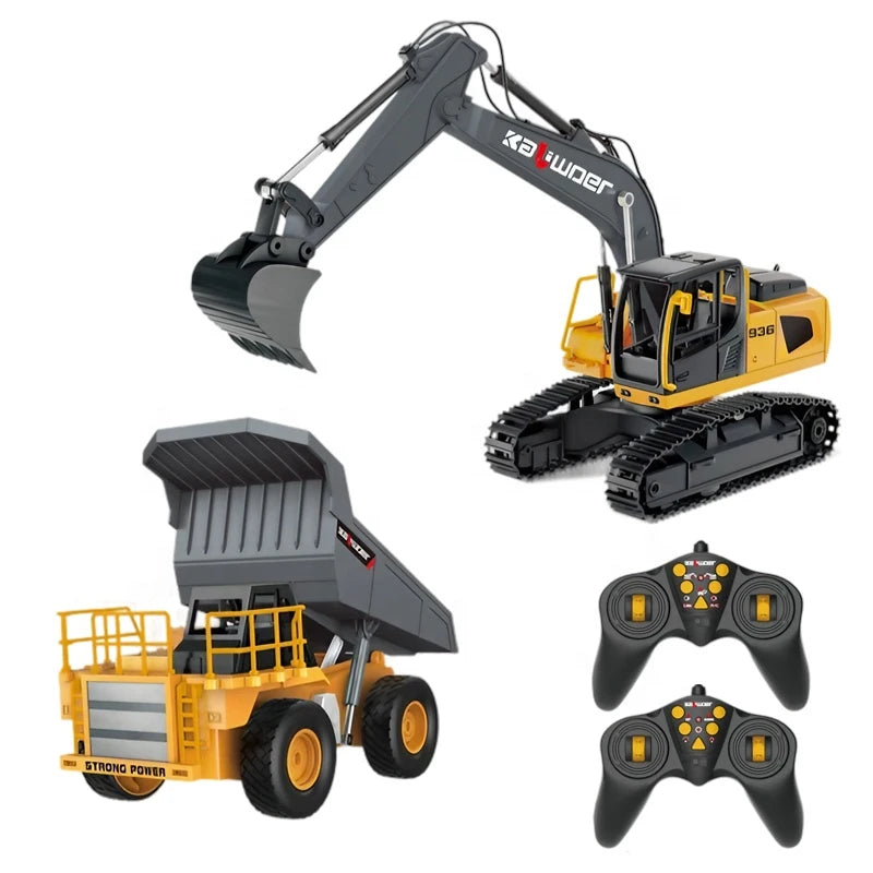 1:24 RC Excavator & Dump Truck – 9CH