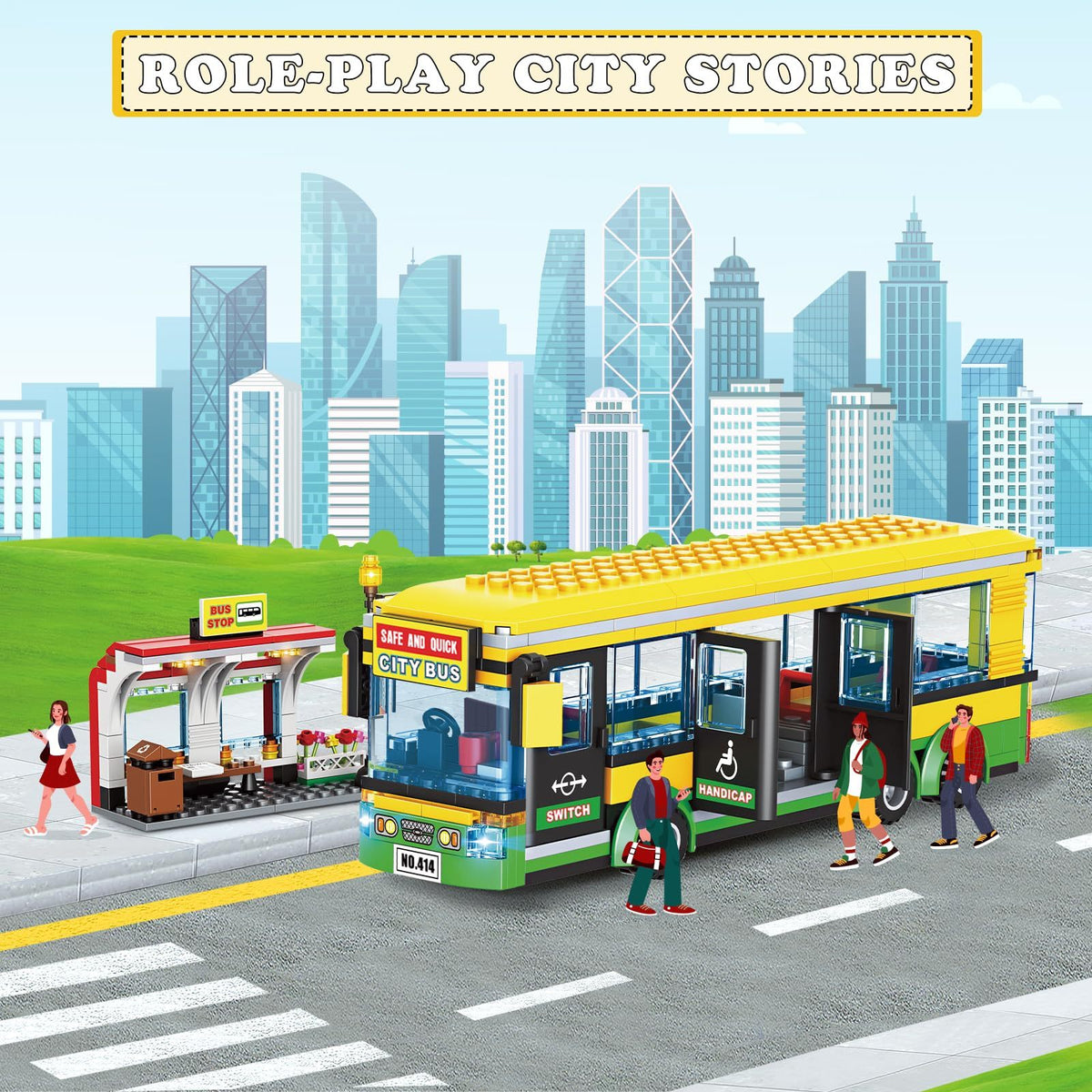 City Bus Building Blocks Set 757745 – 416 Pieces