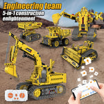 Building Blocks Crane 5-in-1 Set with Remote Control and App remote 555pcs