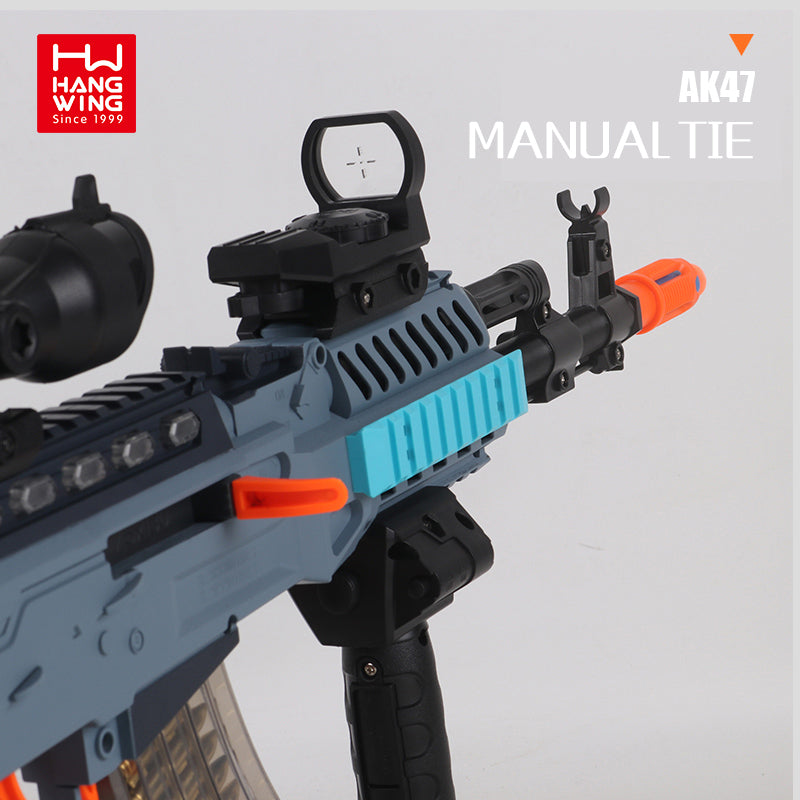 Hang Wing AK47 Special Force Set – Electric Soft-Shot Blaster with Light, Sound & Smoke Effect (65cm)
