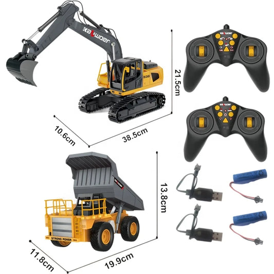 1:24 RC Excavator & Dump Truck – 9CH