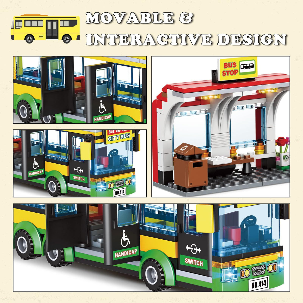 City Bus Building Blocks Set 757745 – 416 Pieces