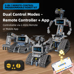 Technical Building Blocks Robots Pro 5-in-1 Set with Remote Control and LED Screen
