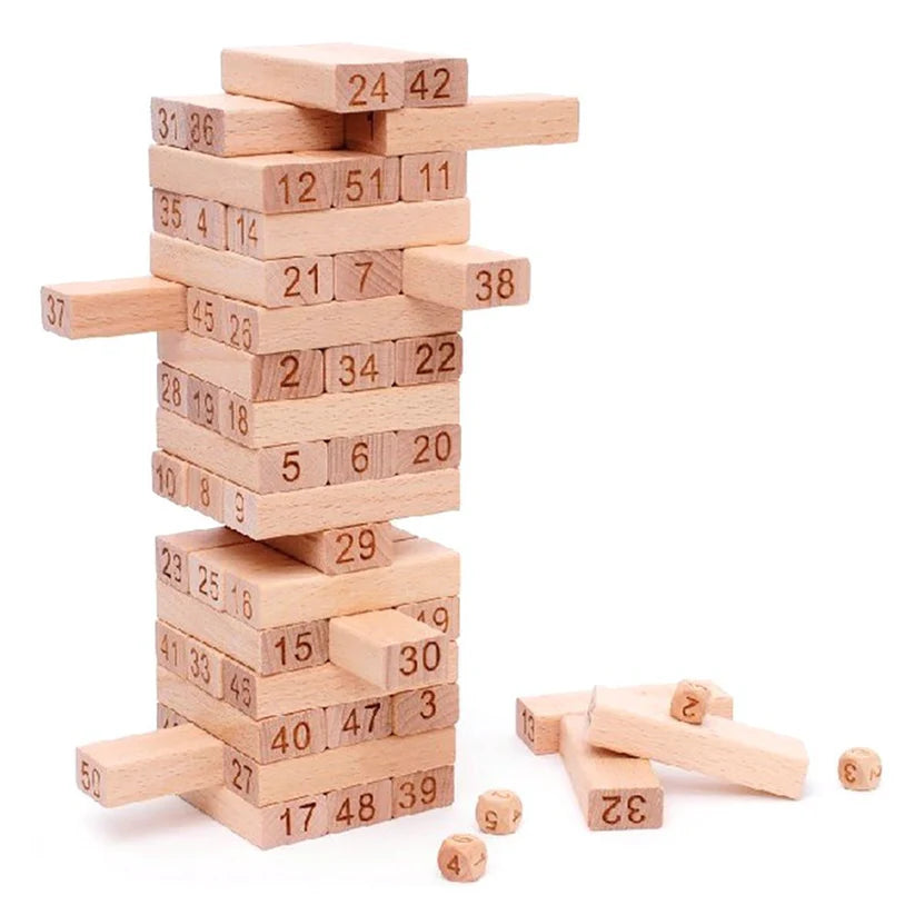 54 Pcs Wood Blocks