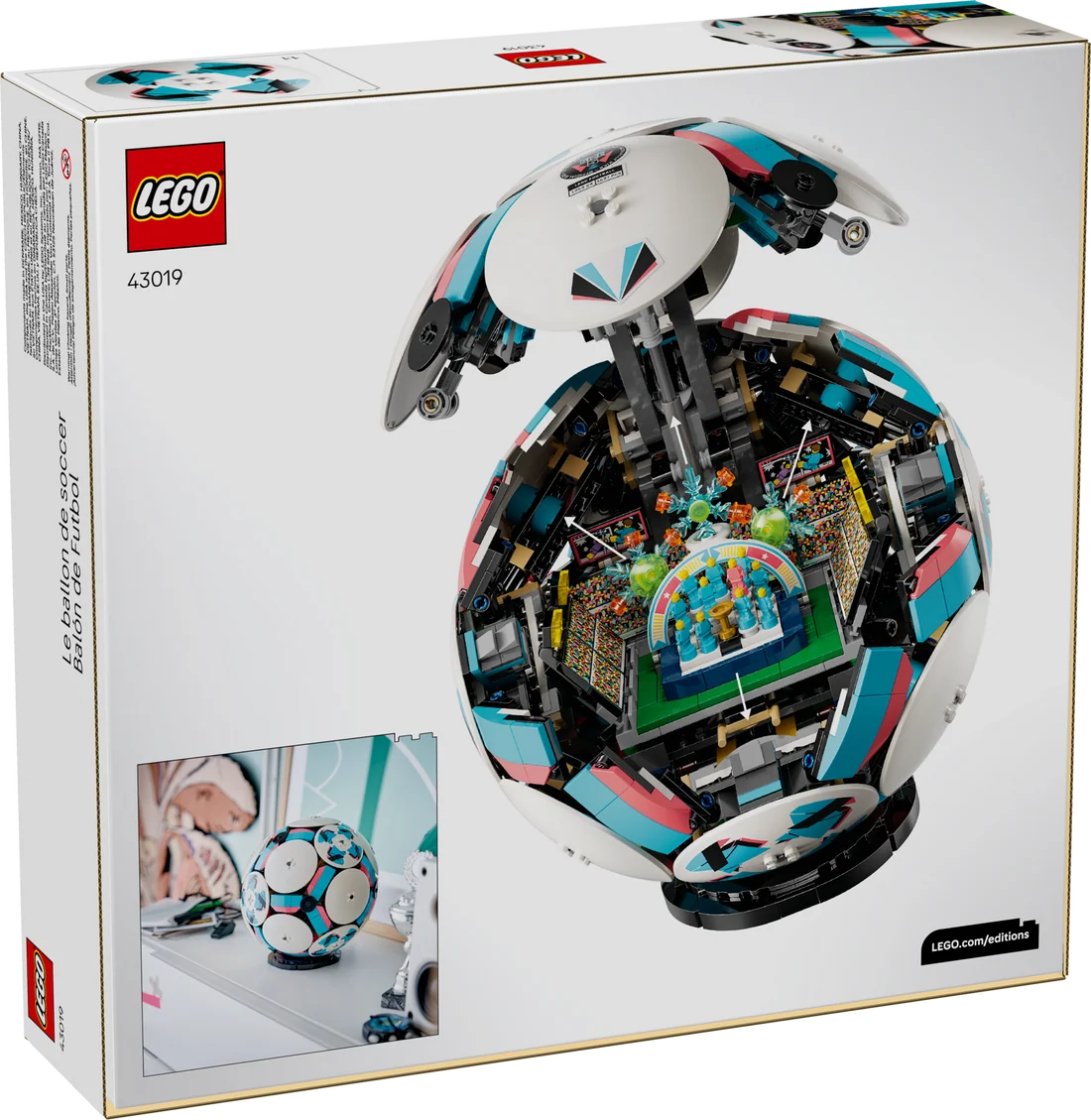 LEGO Editions Soccer Ball 43019 – Collectible Football Building Set, 1,498 Pieces