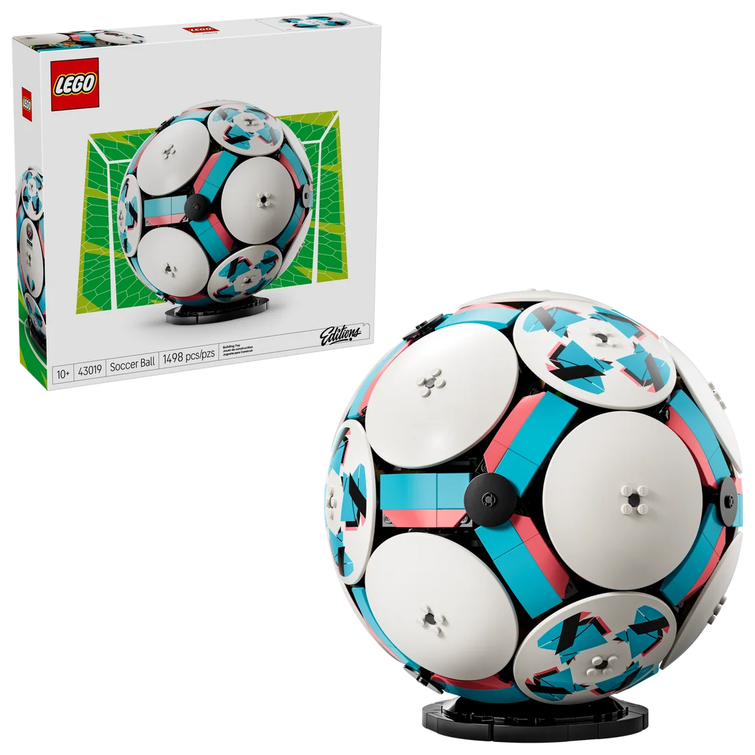 LEGO Editions Soccer Ball 43019 – Collectible Football Building Set, 1,498 Pieces