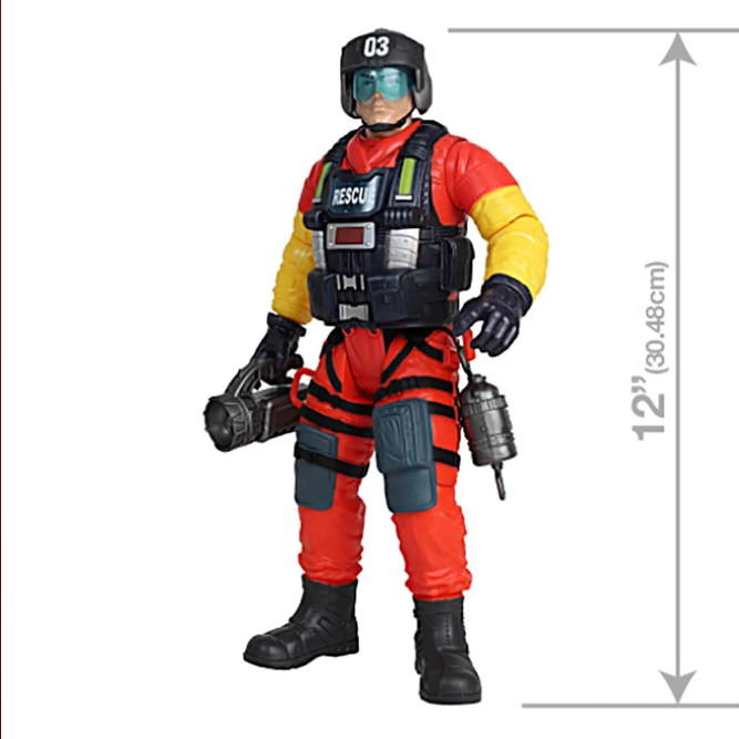 Paratrooper rescuer figure, size 30 cm - RESCUE FORCE