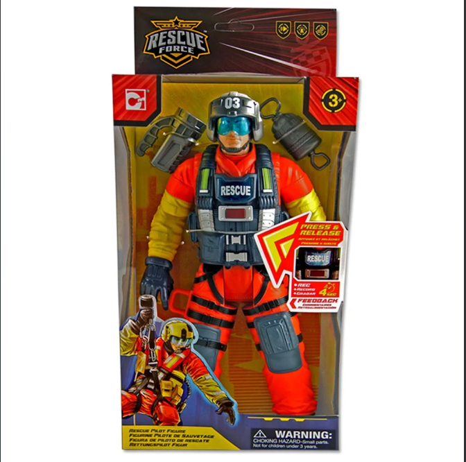 Paratrooper rescuer figure, size 30 cm - RESCUE FORCE