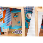 Wooden Doll House with furniture with Pool and outdoor accessories