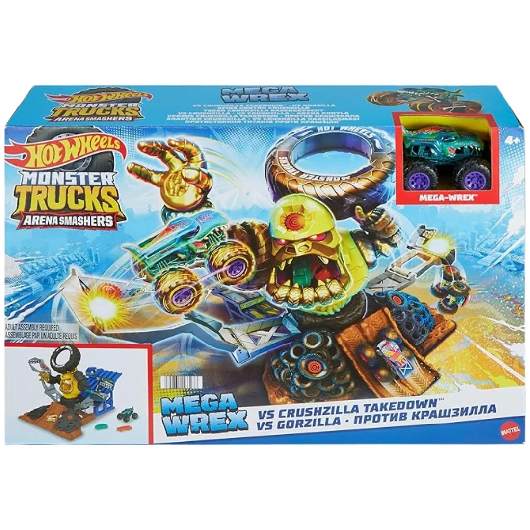 Hot Wheels Mega-Wrex vs. Crushzilla Takedown Set