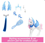Barbie 65th Anniversary Sapphire Unicorn Doll HRR16 – Pink Gown & Blue Hair