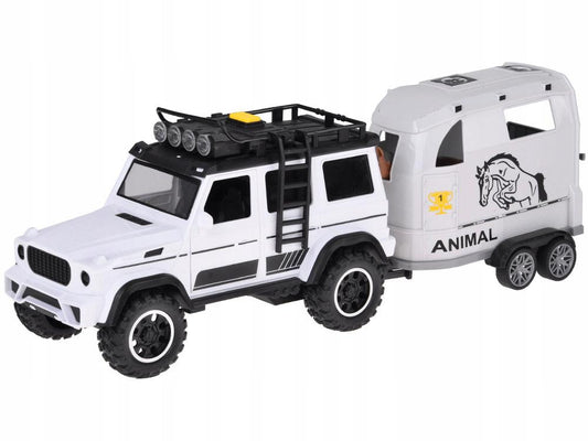 Off-road vehicle with an opening trailer + HORSE